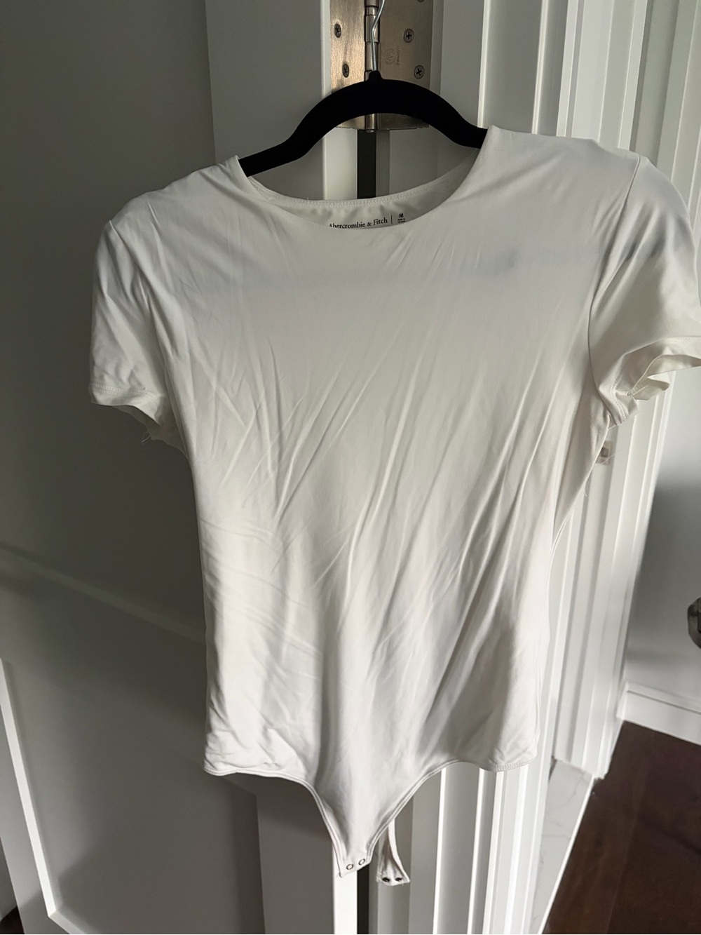 Abercrombie & Fitch White Scoop Neck Bodysuit